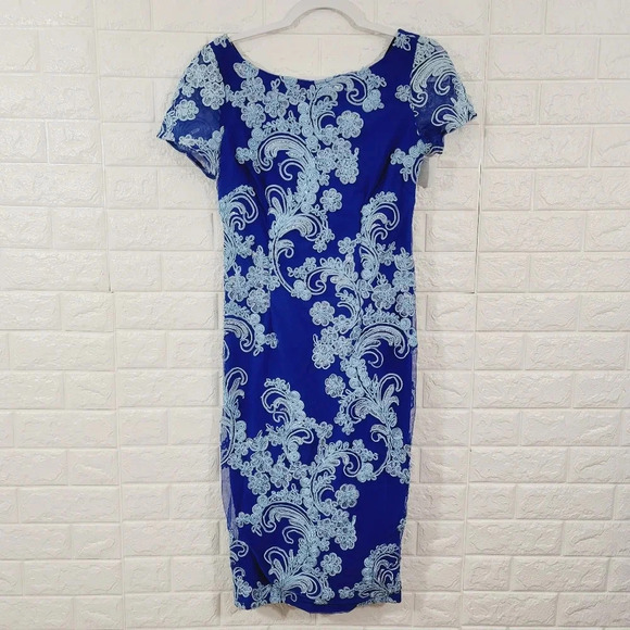 JS Collections Soutache Cocktail Sheath Dress.8 - Picture 9 of 11